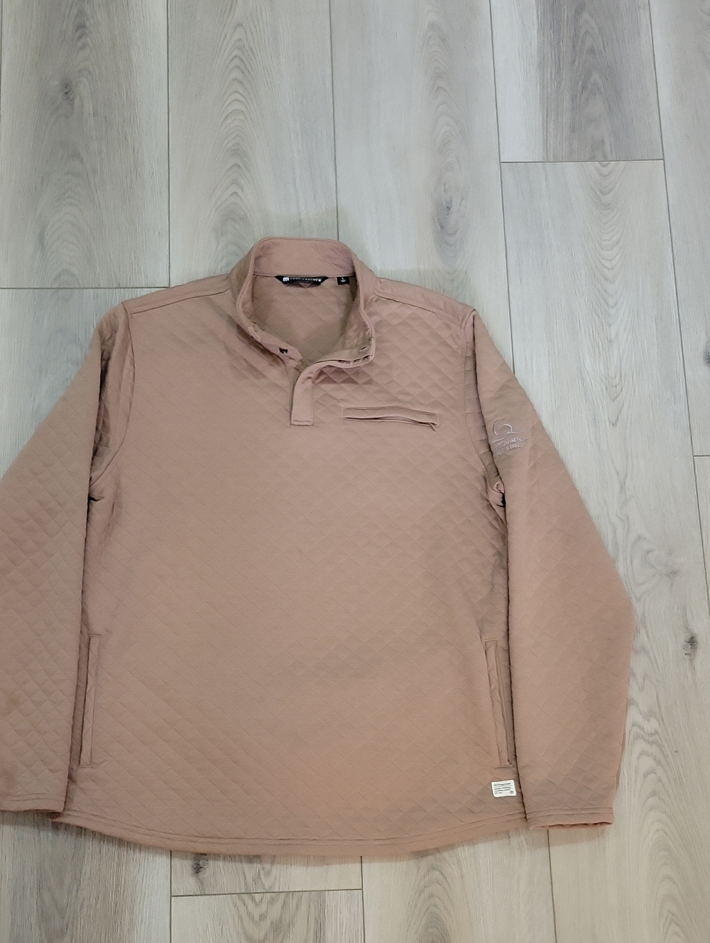 Travis Mathew Quilted Pullover in Dusty Rose